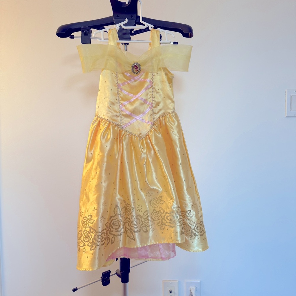👸🏻👑🏰 EEUC BELLE PRINCESS COSTUME DRESS 👗 SIZE 6 GIRLS YELLOW